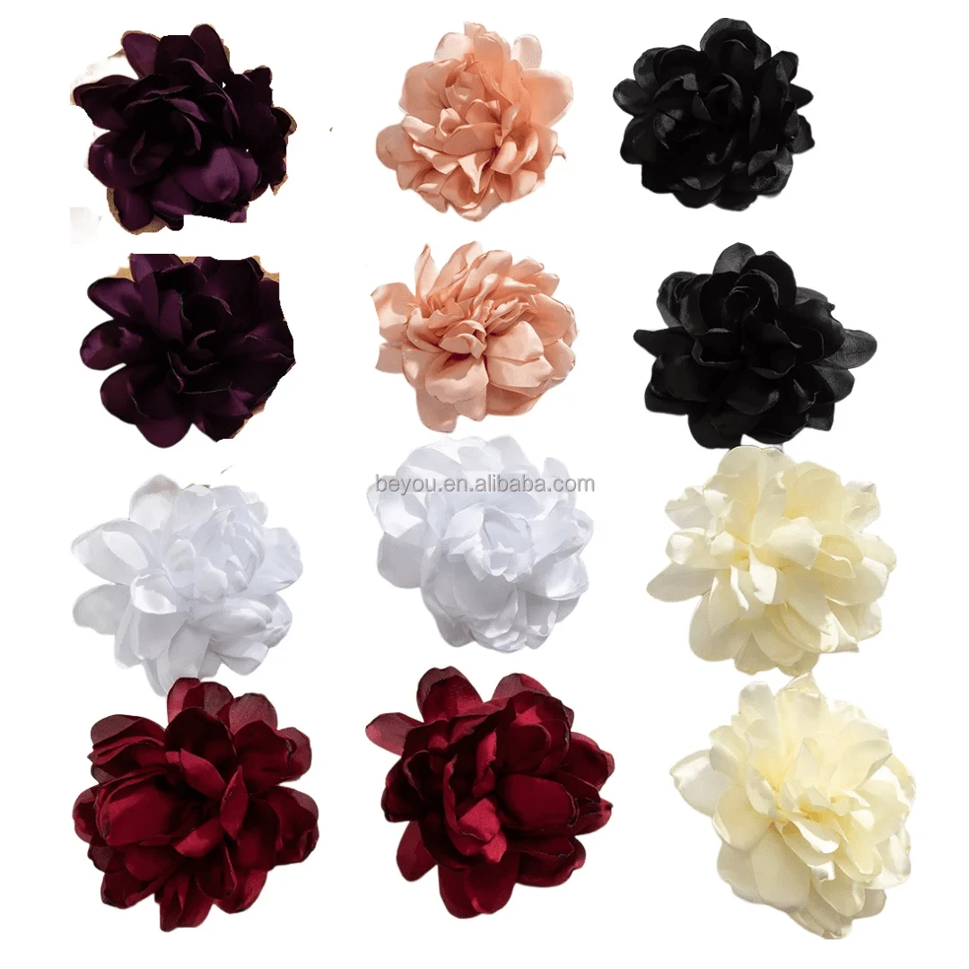 Delta Inspiration Red Black Purple White Simple Flower Fabric Ear Stud Fashion Pierce Wedding Holiday Party Earring Jewelry Gift