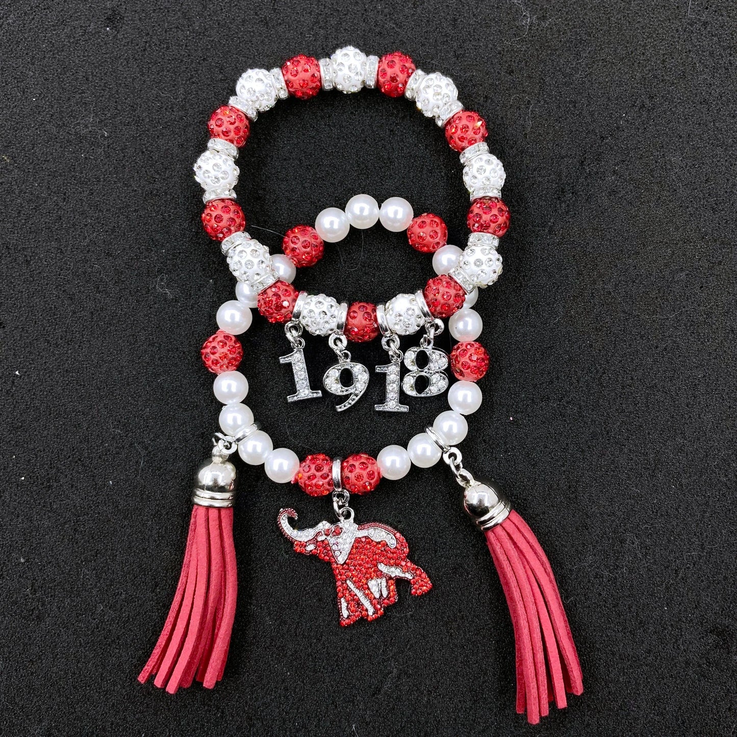 Delta Tassel Number Elephant Necklace Set Jewelry