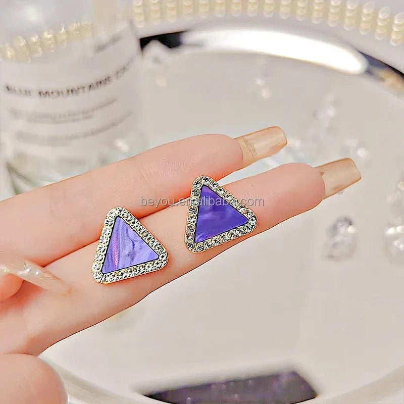 Delta White Pearl African Violet Purple Flower Pendant Necklace Bracelet Set Crystal Spacers Necklace Bangle Jewelry