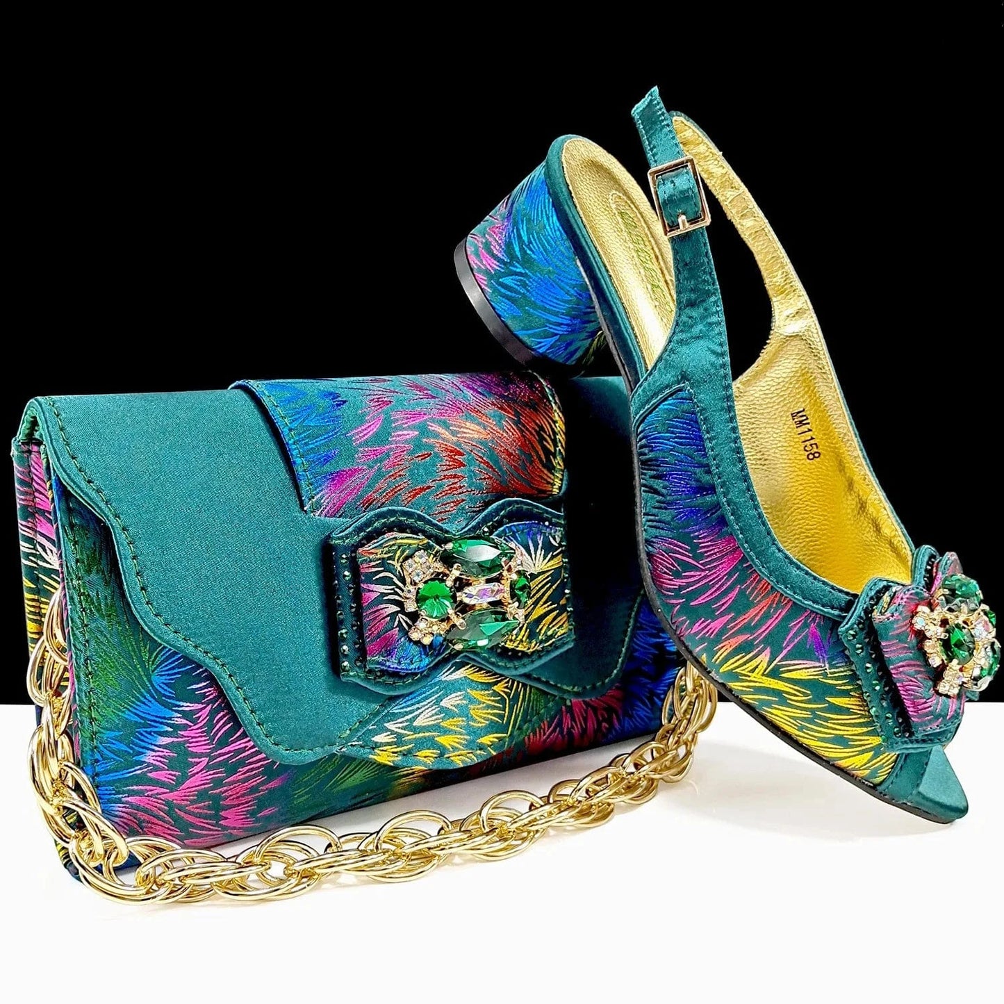 Designer Luxury New Italian African Party Ladies Women Girls Fashion Female Shoes and Bags Set
