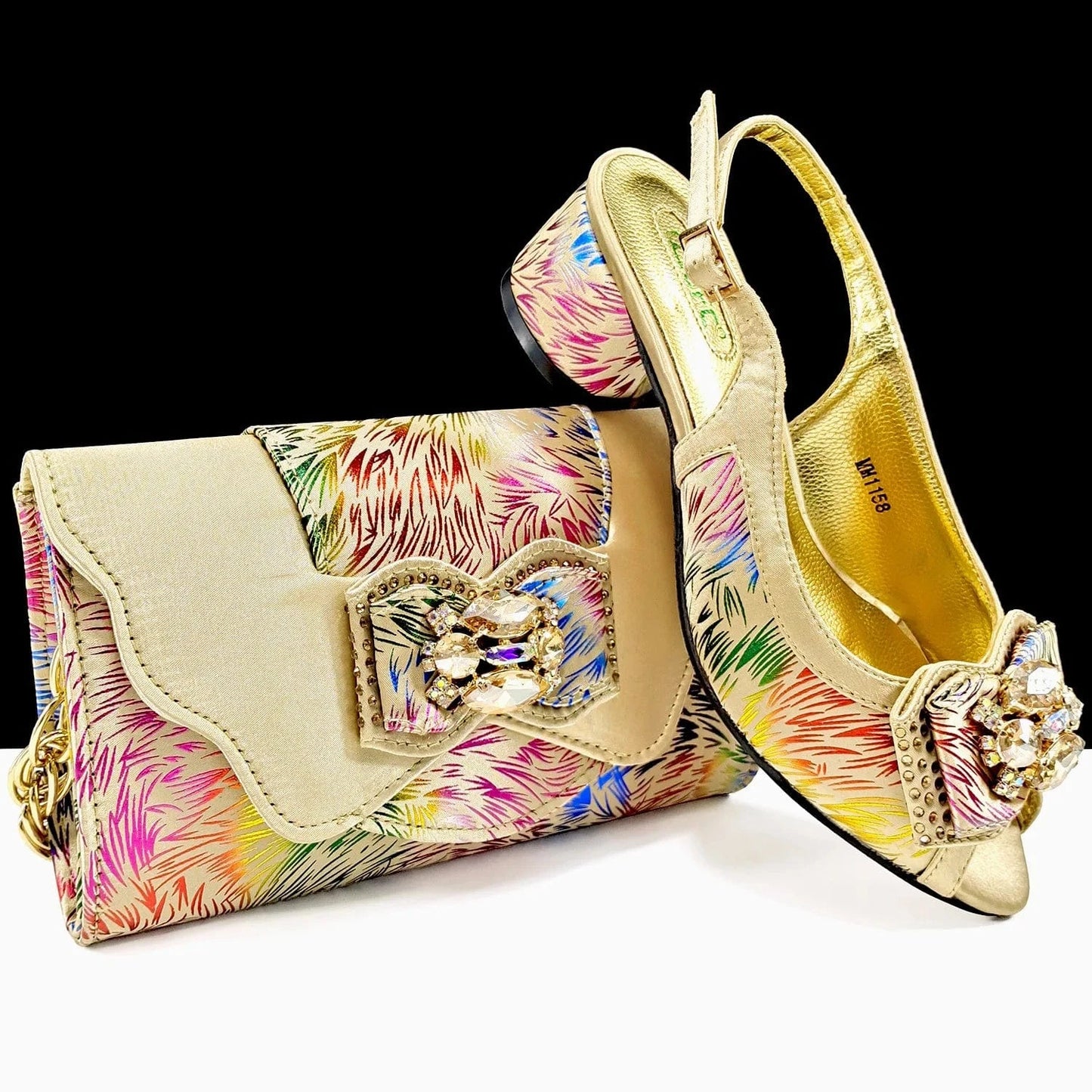 Designer Luxury New Italian African Party Ladies Women Girls Fashion Female Shoes and Bags Set