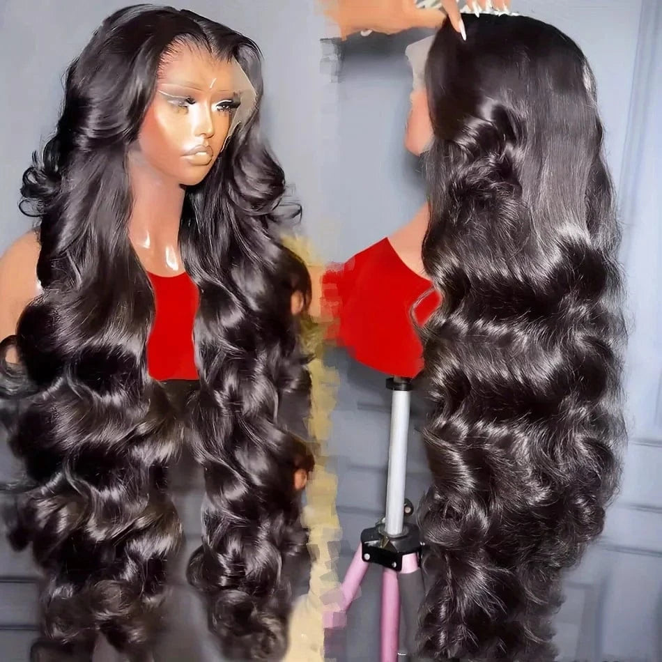 Double Drawn Body Wave 13x6 Transparent Lace Frontal Wigs Raw Vietnamese Virgin Cuticle Aligned Wigs Human Hair Lace Front Wigs