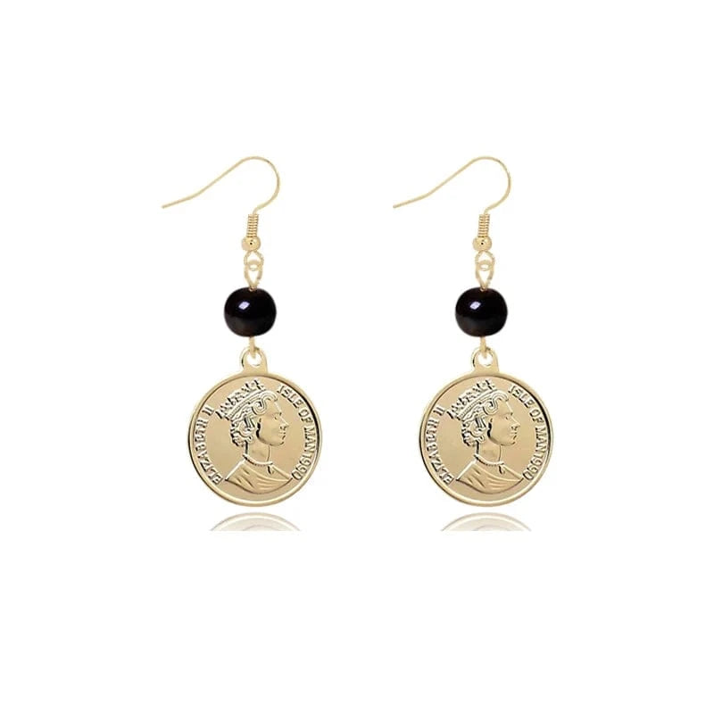 Dream catcher Hawaii island style black pearl earrings handmade niche design freshwater pearl earrings jewelry