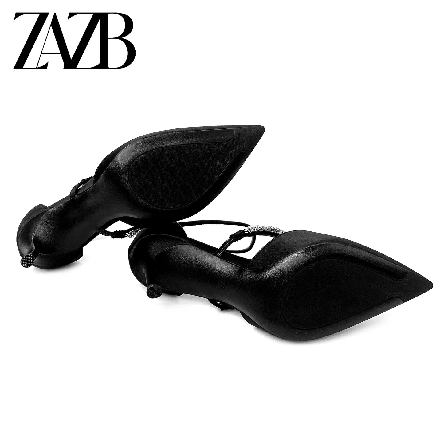 Dress luxury ladies Pointed head women high heel shoes wedding bridal designer famous brands Rhinestone stiletto heels Sandal