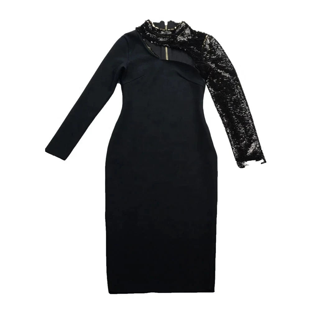 Dresses New Fashion Elegant Insert with Bandage Dress Bodycon Evening Party 's Midi Casual Spring Model Lace Women Summer Pencil