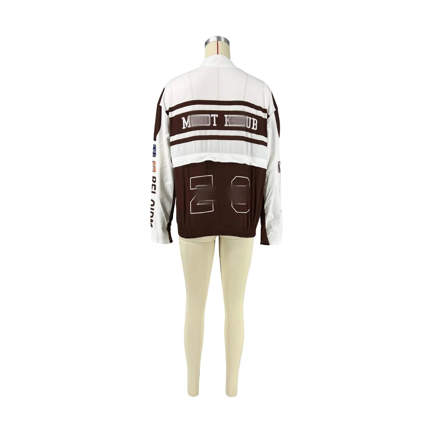 Drop Shipping 1pcs Women Baseball Jacket Wholesale Fall 2024 Patchwork Letter Print Plus Size Long Sleeve Women Crop Top Jacket