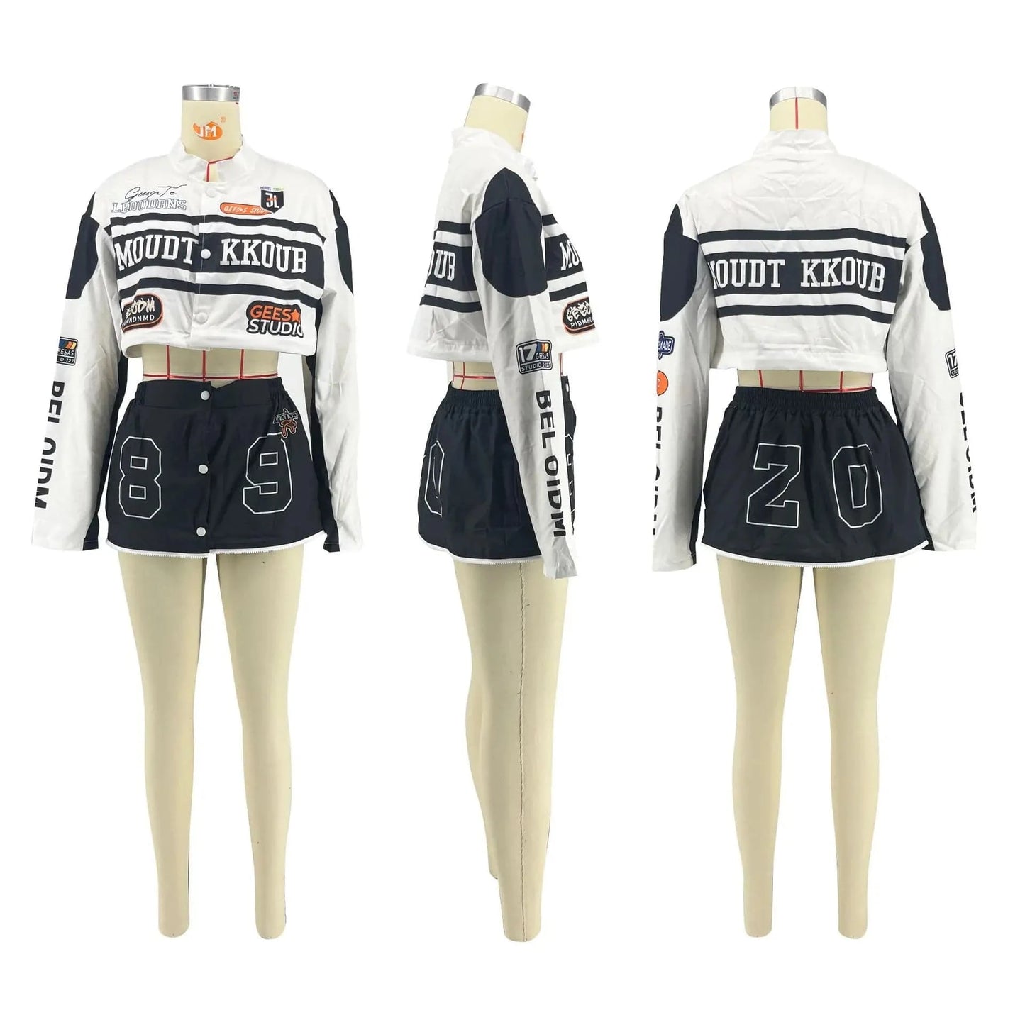 Drop Shipping 1pcs Women Baseball Jacket Wholesale Fall 2024 Patchwork Letter Print Plus Size Long Sleeve Women Crop Top Jacket