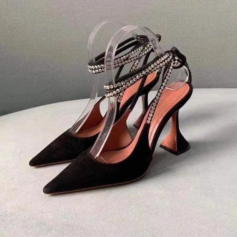 drop shipping Trendy camouflage bow sandals silk women pumps high heel sandals wear glittering rhinestone strappy slippers
