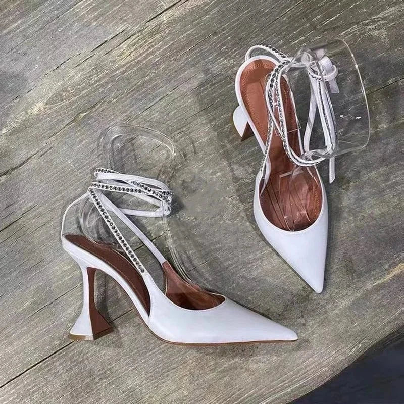drop shipping Trendy camouflage bow sandals silk women pumps high heel sandals wear glittering rhinestone strappy slippers