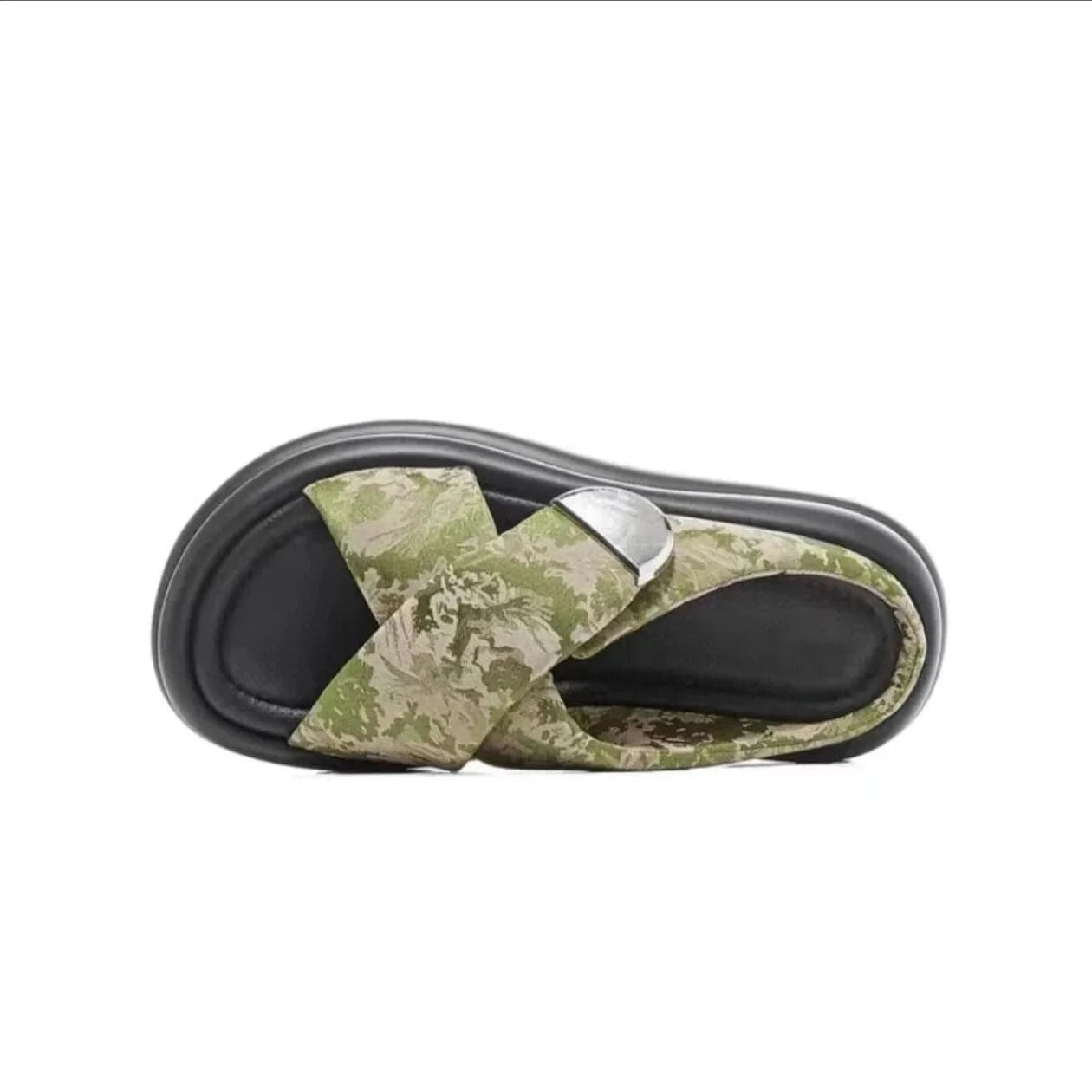 Dropshipping Custom Logo 2024 New Trend Cross-Flop Thick-Soled Beach Sandals for Women Open Toe Anti-Slip Casual Slippers