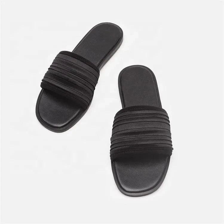 Dropshipping Custom Logo New Fashion Pink Flat Slippers Women Shoes Beach Sandals for Ladies