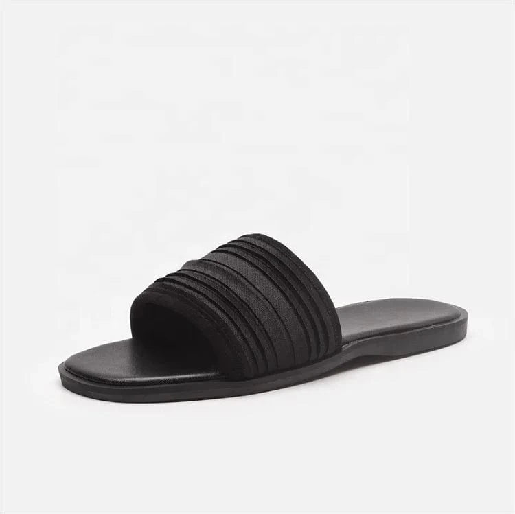 Dropshipping Custom Logo New Fashion Pink Flat Slippers Women Shoes Beach Sandals for Ladies