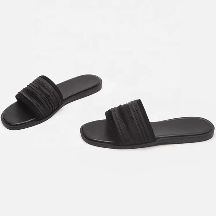 Dropshipping Custom Logo New Fashion Pink Flat Slippers Women Shoes Beach Sandals for Ladies