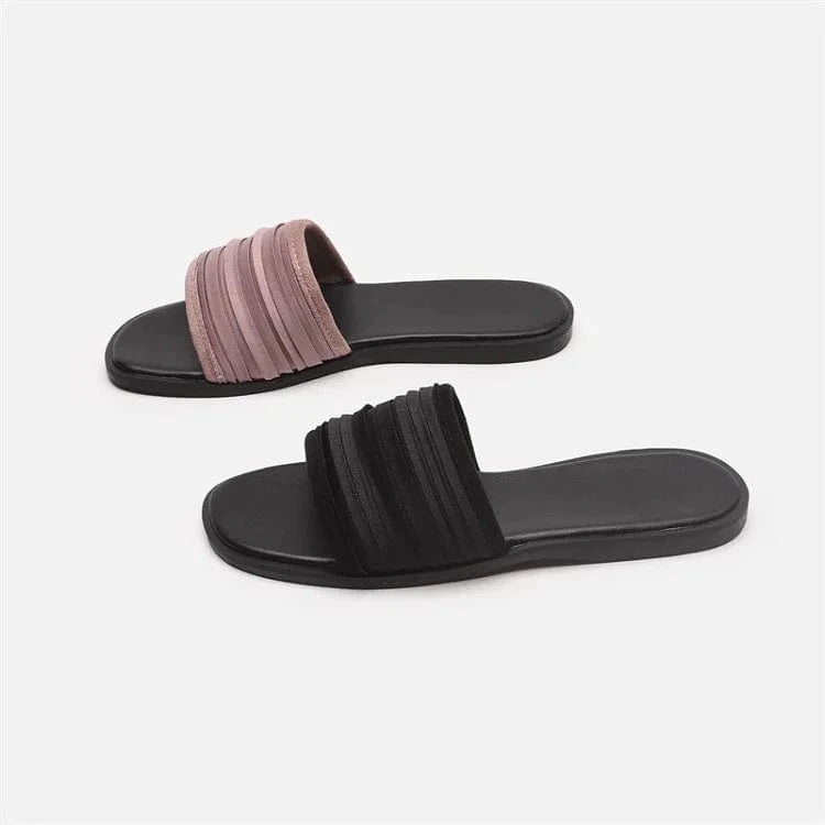 Dropshipping Custom Logo New Fashion Pink Flat Slippers Women Shoes Beach Sandals for Ladies