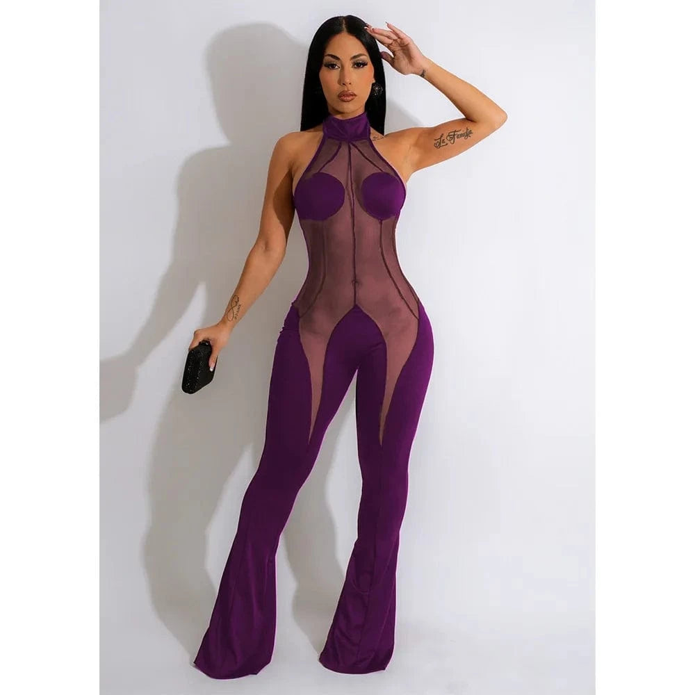 Dropshipping Products 2023 Sexy Mesh Jumpsuit Women Clothing Backless One Piece Romper&Jumpsuits for Women