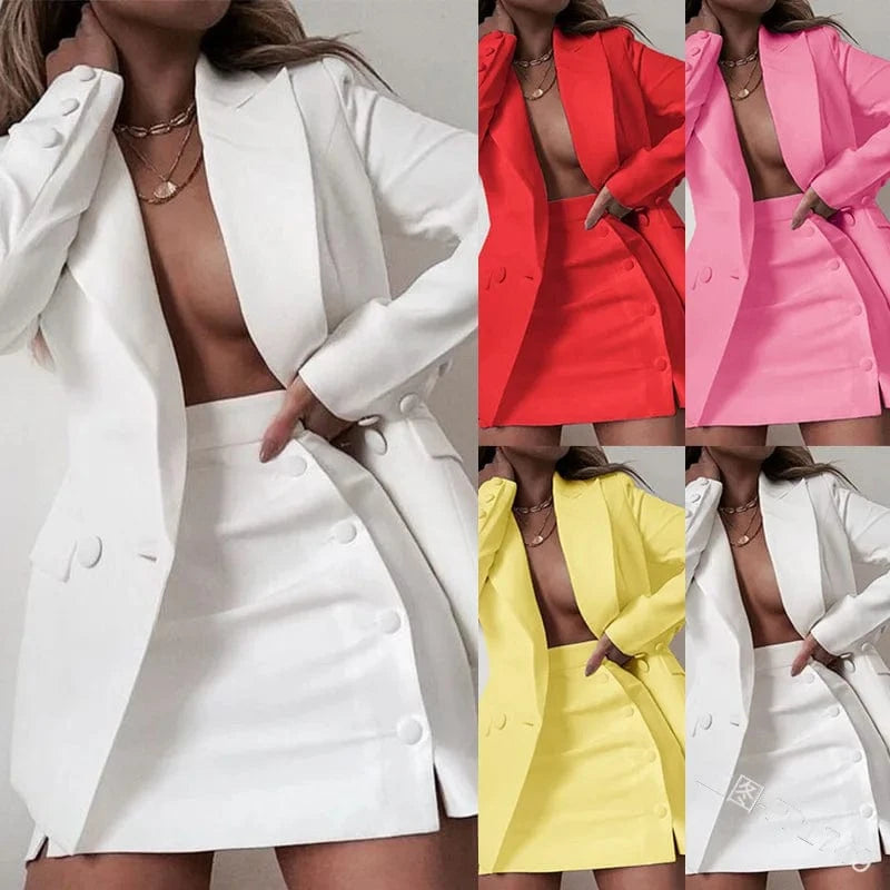 Dropshipping Wholesale Fall Winter Women Clothing Business Party Ladies Suit Office Wedding Two Piece Set