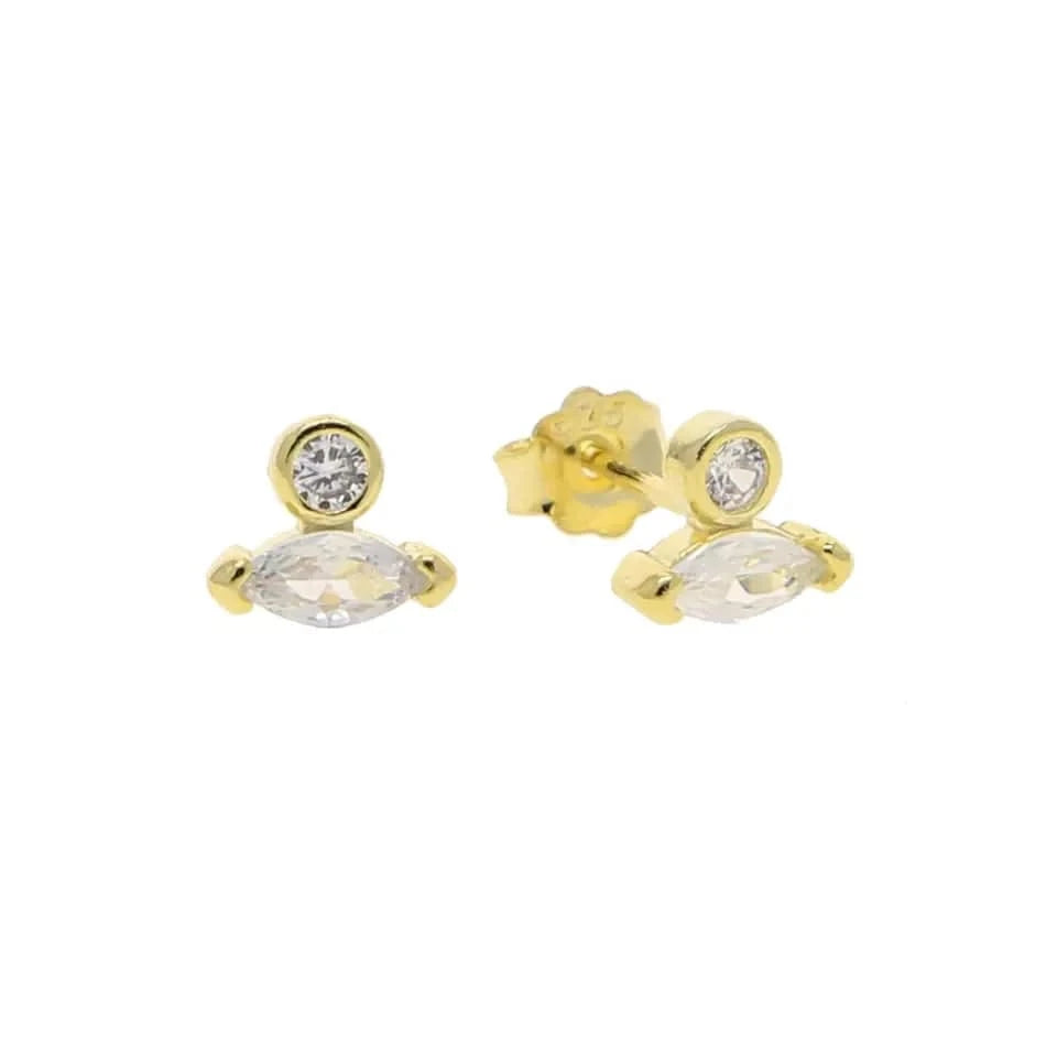 E1046-White 100% 925 Sterling Silver Multi Piercing Earring Minimal Delicate Gold Plated Butterfly Flower Mini Hoop Fine Silver Jewelry