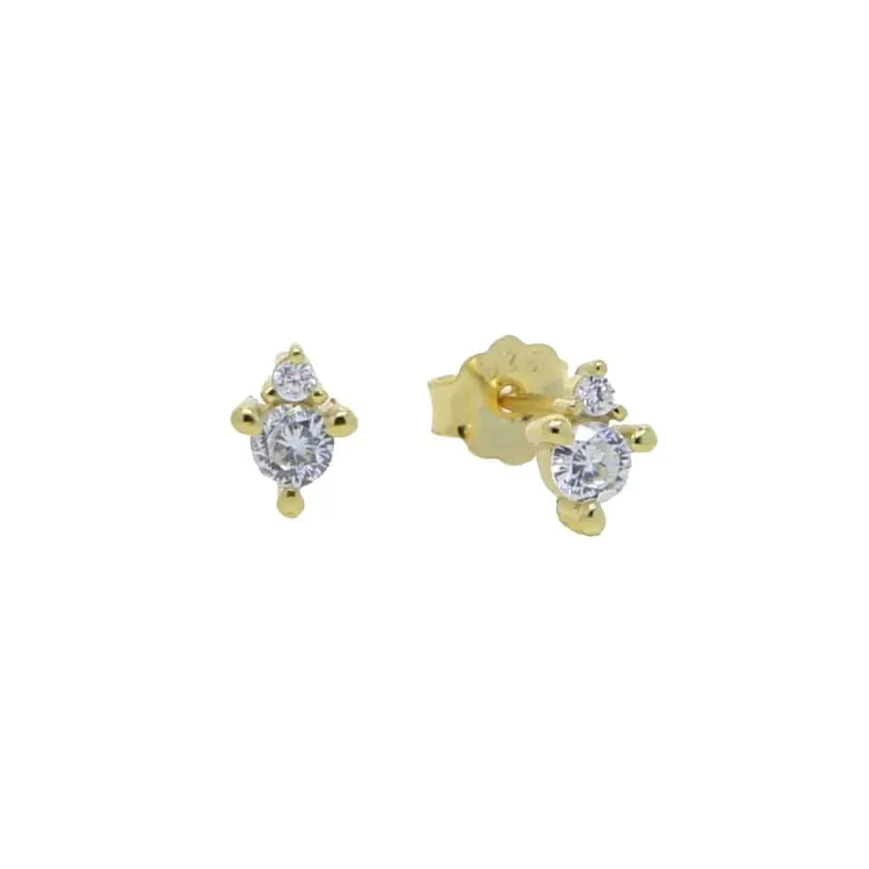 E1122-White 100% 925 Sterling Silver Multi Piercing Earring Minimal Delicate Gold Plated Butterfly Flower Mini Hoop Fine Silver Jewelry