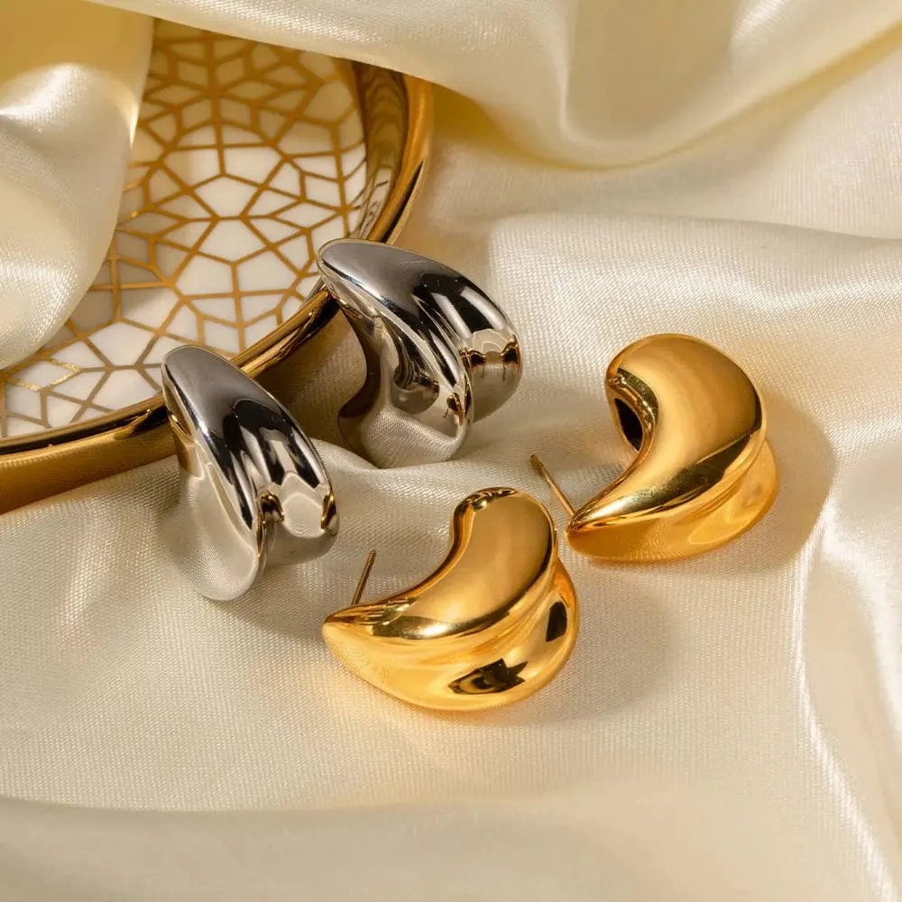 E1932 18k gold plated stainless steel waterproof designer popular brands fashion earrings 2023
