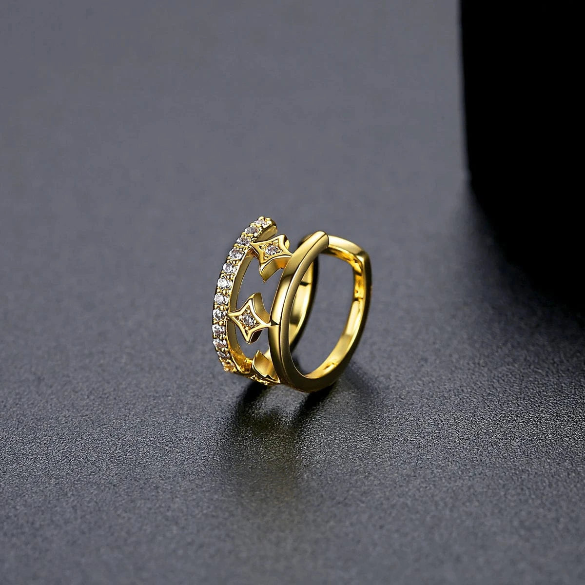 E20121216 LUOTEEMI Cowgirl Fashion Jewellery Plated Woman Diamond Lady Earing Jewelry New Gold Hoop 18K Cartilage Earrings
