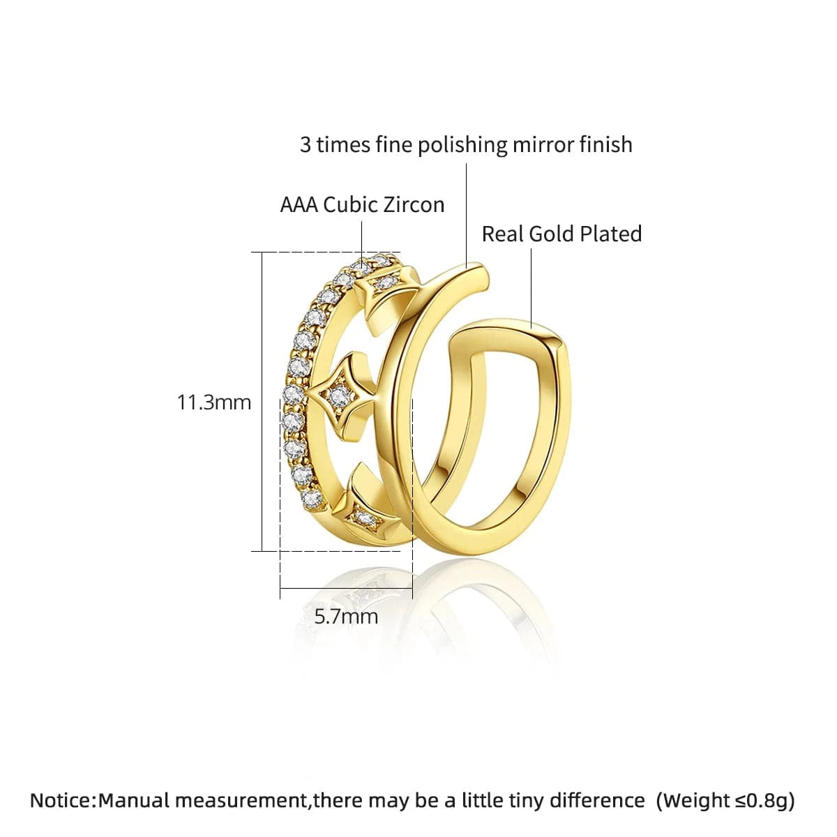 E20121216 LUOTEEMI Cowgirl Fashion Jewellery Plated Woman Diamond Lady Earing Jewelry New Gold Hoop 18K Cartilage Earrings