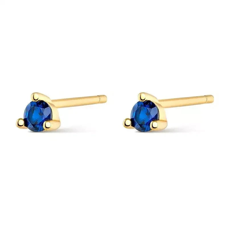 E759-Blue 100% 925 Sterling Silver Multi Piercing Earring Minimal Delicate Gold Plated Butterfly Flower Mini Hoop Fine Silver Jewelry