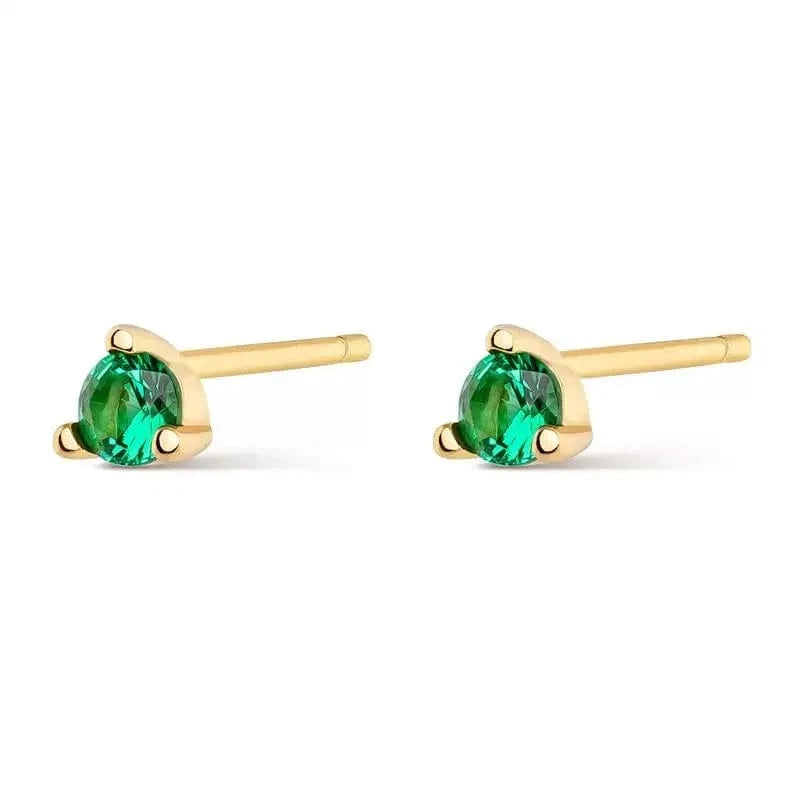 E759-Green 100% 925 Sterling Silver Multi Piercing Earring Minimal Delicate Gold Plated Butterfly Flower Mini Hoop Fine Silver Jewelry