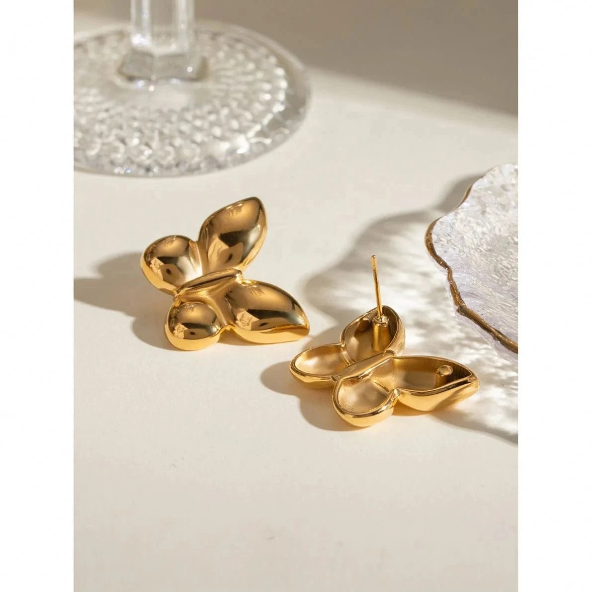 earrings Trendy / E2515 Butterfly Chunky Earrings