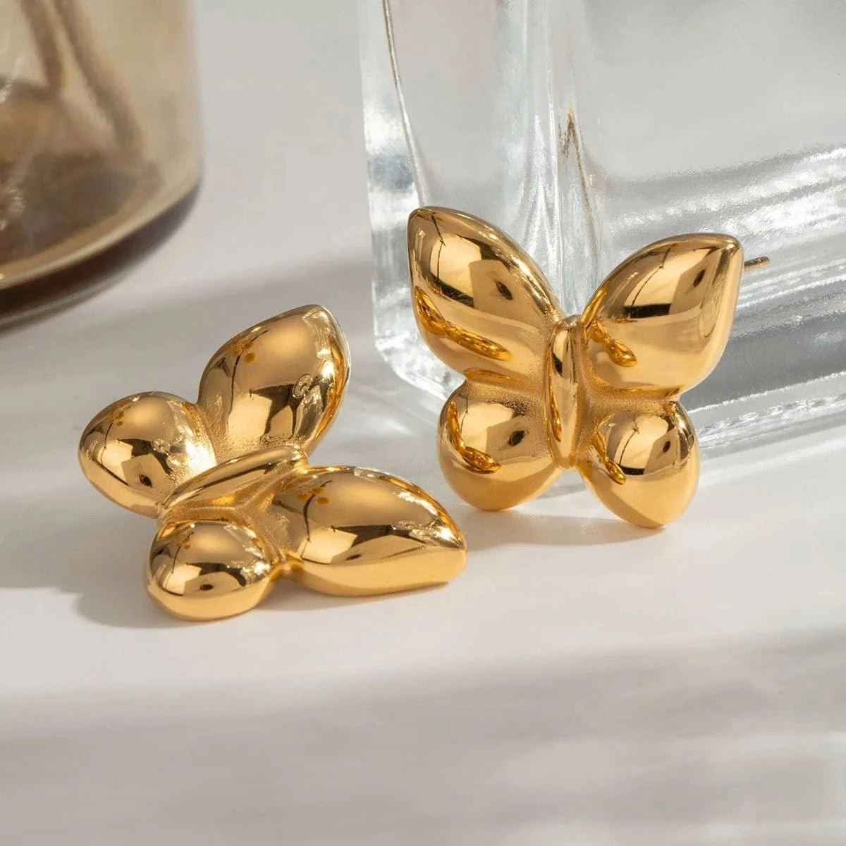 earrings Trendy / E2515 Butterfly Chunky Earrings