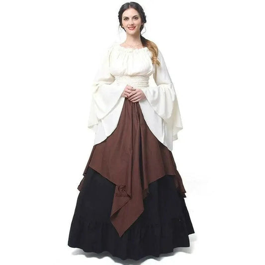 Ecoparty Medieval Womens Vintage Victorian Renaissance Costume Gown Dress Sizes S-3XL