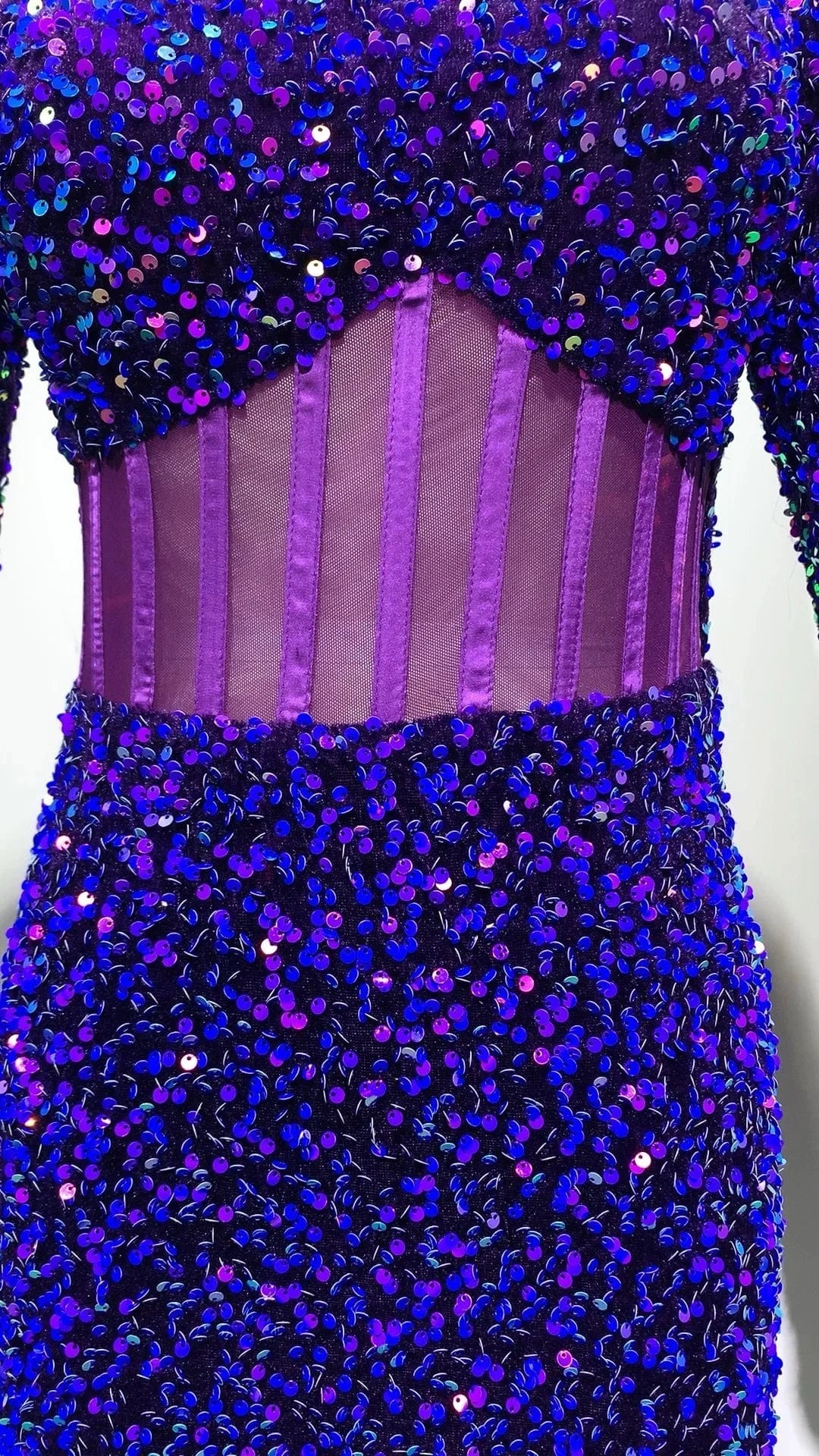 ED2157 Celebrity Night Club Wear Inclined Shoulder Long Sleeve Women Shinny Sexy Dress Party Evening Sequined