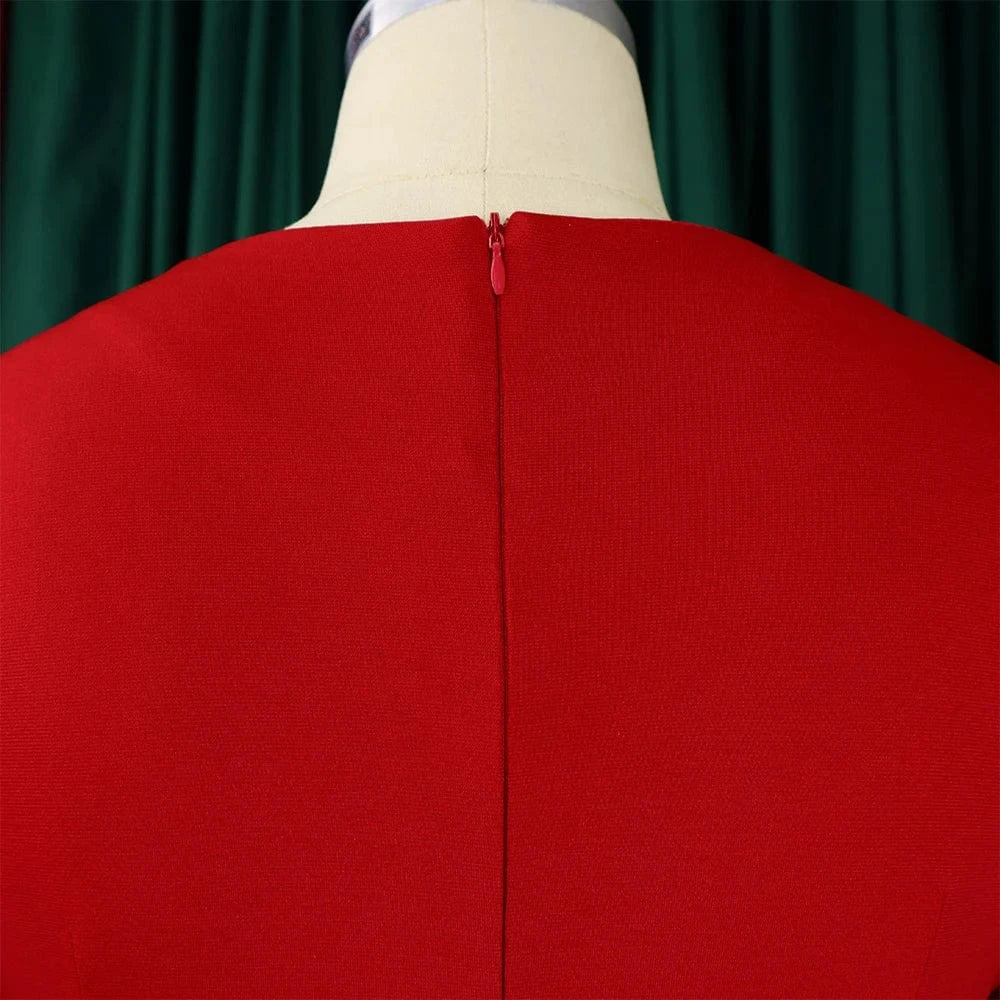 Elegant Bodycon Dresses for Women Square Neck Full Sleeve Ruffles Package Hips Mid Calf Formal Business Work Vestidos Mujer Robe