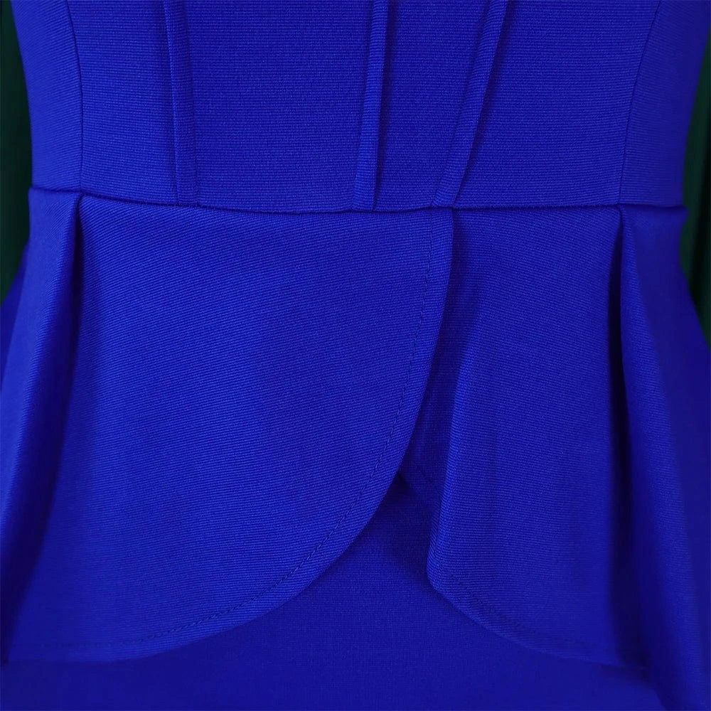 Elegant Bodycon Dresses for Women Square Neck Full Sleeve Ruffles Package Hips Mid Calf Formal Business Work Vestidos Mujer Robe