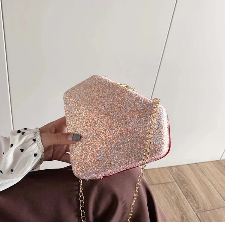 Elegant Glitter Evening Bag Clutch Purses for Women Cocktail Party Wedding Bling Sequin Handbag Clutches Wallets