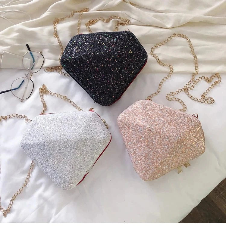 Elegant Glitter Evening Bag Clutch Purses for Women Cocktail Party Wedding Bling Sequin Handbag Clutches Wallets