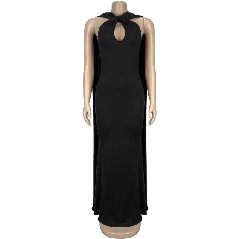 Elegant Satin Ribbon Party Long Dress Women Black Off Shoulder Sleeveless Slim Female Dresses 2025 Summer Lady Evening Robe New