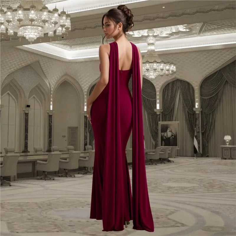 Elegant Satin Ribbon Party Long Dress Women Black Off Shoulder Sleeveless Slim Female Dresses 2025 Summer Lady Evening Robe New