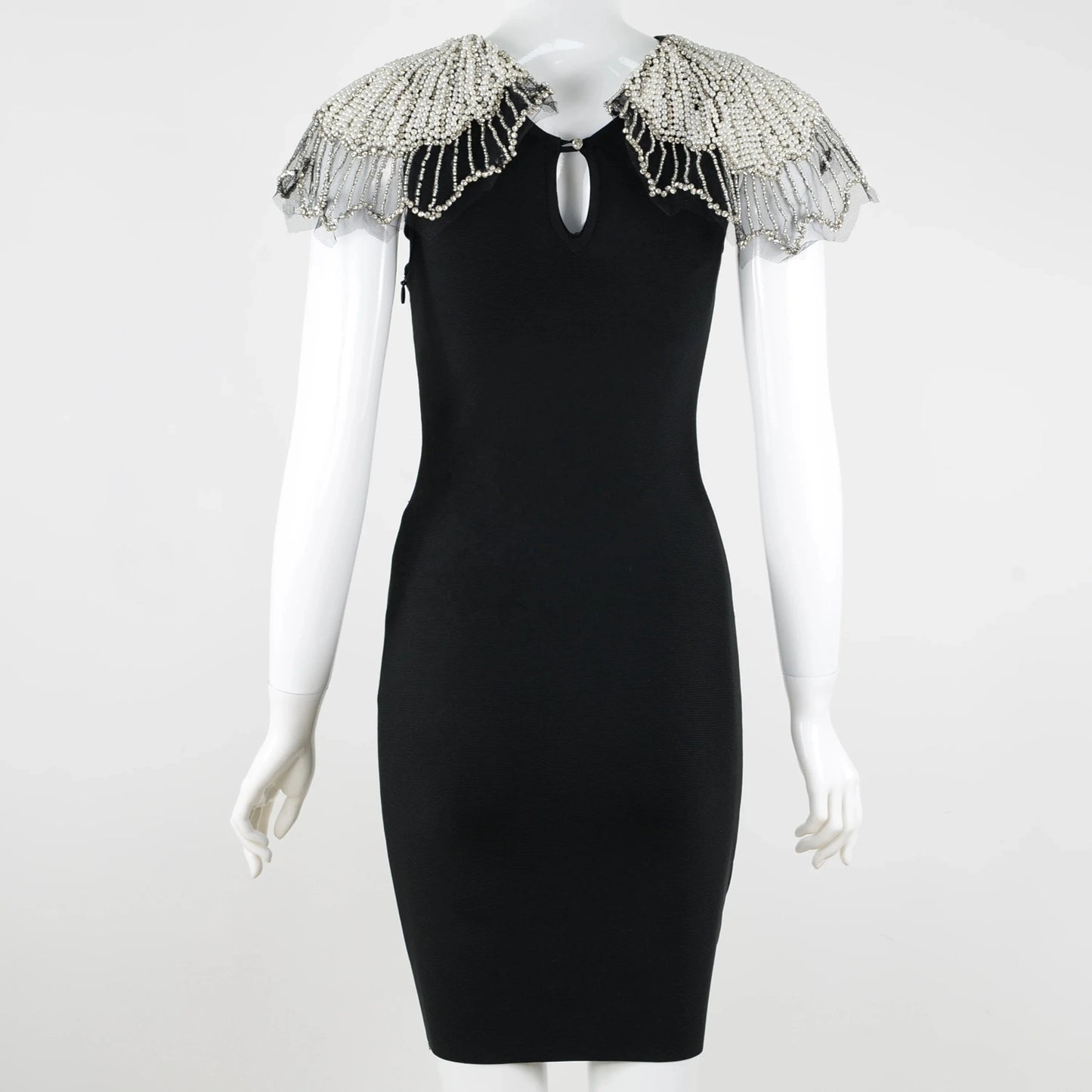 elegant women dancing dress short sleeve casual dress o-neck double-layer party evening club bandage dress