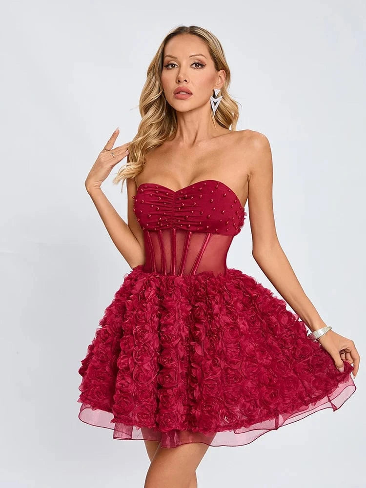 Elegant Women's Halter Floral Print Maxi Dress High Slit Flowy Summer Party Wear Fashionable Ruched Bodice Deep V-Neck Design