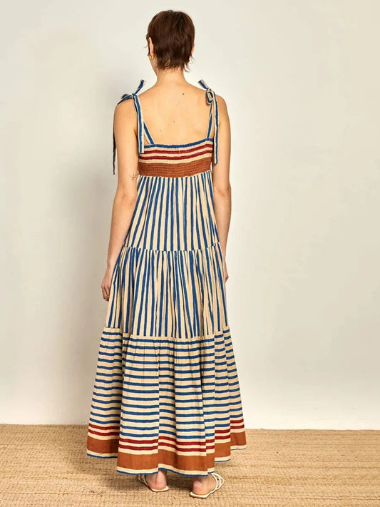 "Elevate Your Summer Wardrobe with Our Stylish Halter Neck Dresses in Blue and Red!"