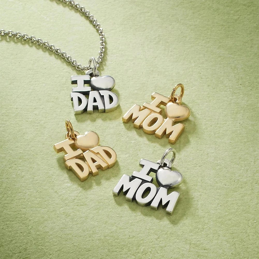 EManco DIY Pendant Charms for Handmade Jewelry Bracelet Making Charms Silver Family Love Gift Mom Necklace Jewelry Custom Chain