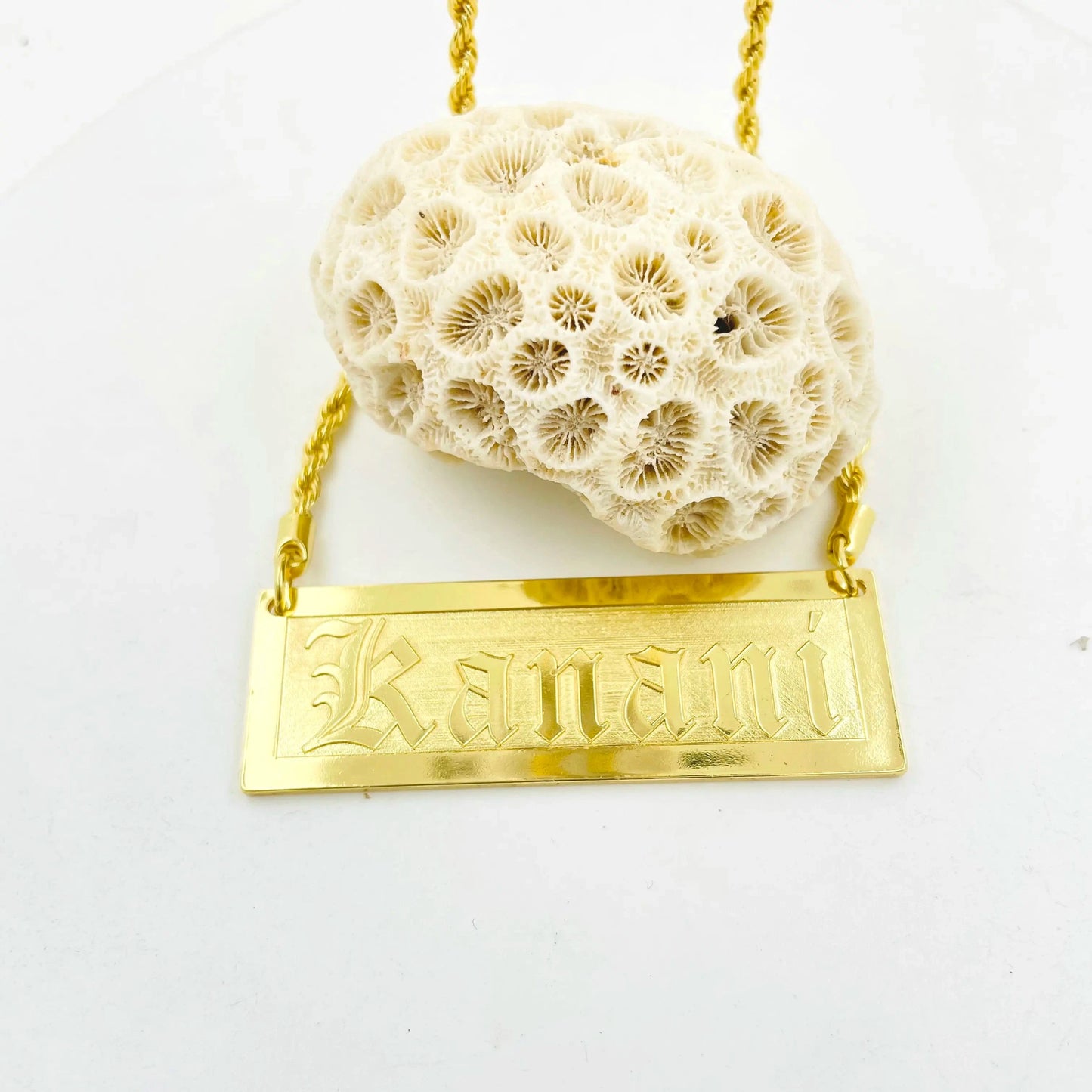 Embossed name plate chain Raised letter necklace customize Hawaiian Samoa personalized birthday anniversary gift jewelry