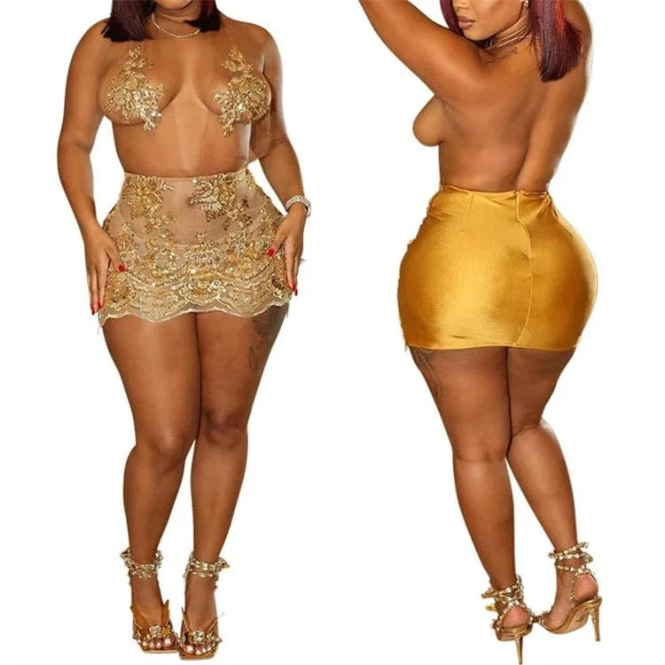 Embroidery Beads Sexy See Through Bandage Mesh Dresses Fashion Patchwork Clubwear Party Dresses for Women