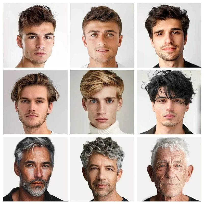 EMEDA Invisible hairline lace front silk base with pu skin poly around human hair men's toupees hairpiece patch wig for men