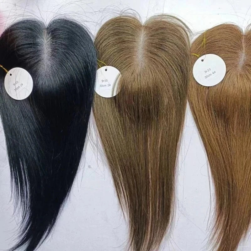 Emeda small size 9*10cm lace hair topper different color in stock remy hair