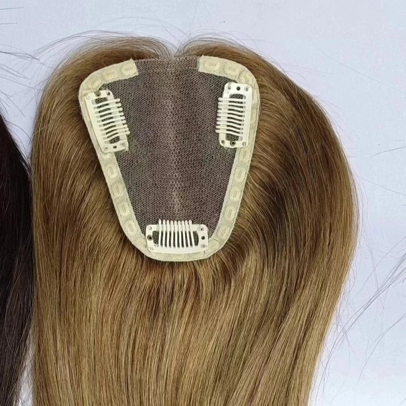 Emeda small size 9*10cm lace hair topper different color in stock remy hair