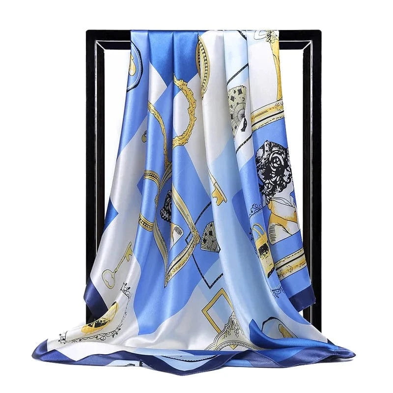 Europe and the United States new imitation silk 90cm square scarf lady scarf gift siwh