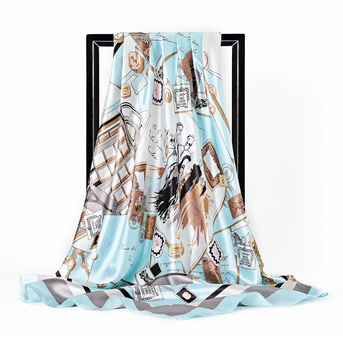 Europe and the United States new imitation silk 90cm square scarf lady scarf gift siwh