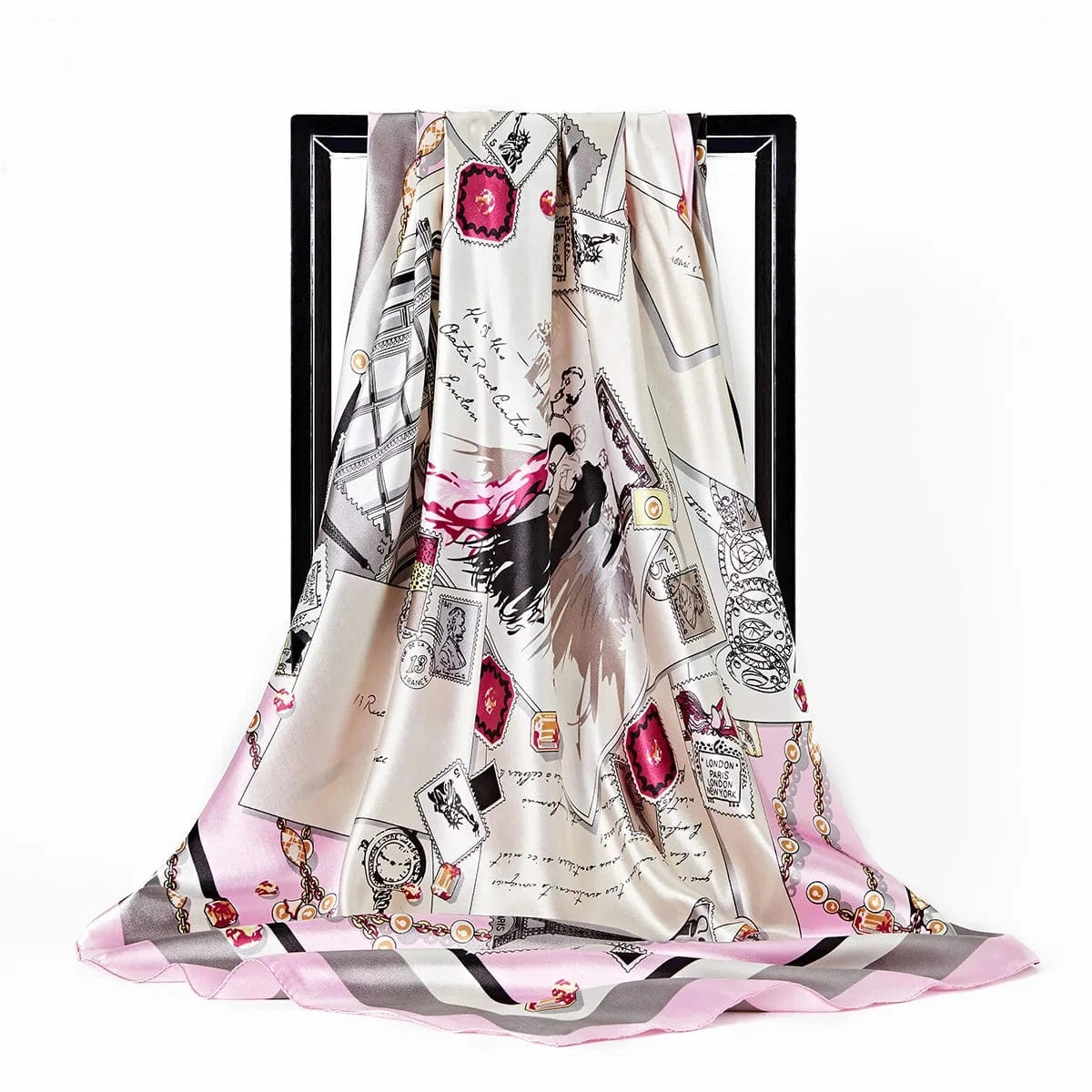 Europe and the United States new imitation silk 90cm square scarf lady scarf gift siwh