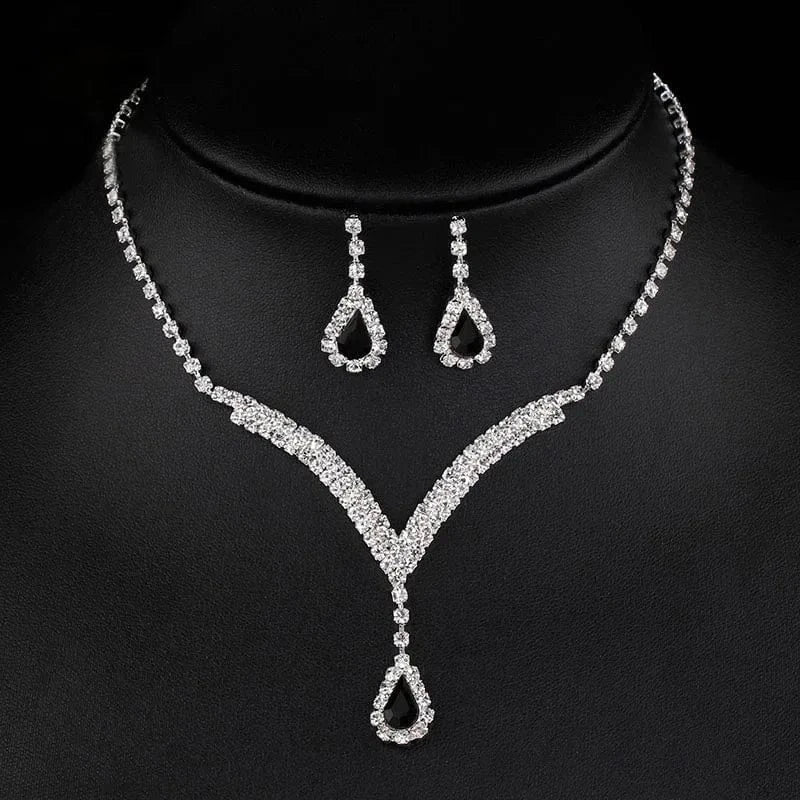 European And American Fashion Jewelry Jewelry Sets Drop Pendant Necklace Earring Sets Wedding Jewelry Bridal Accessories